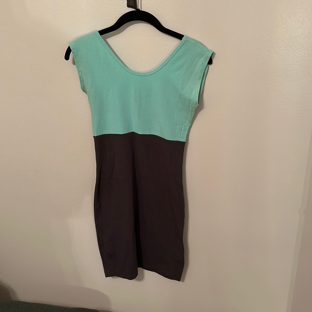 American apparel bodycon two tone colored mini dress
